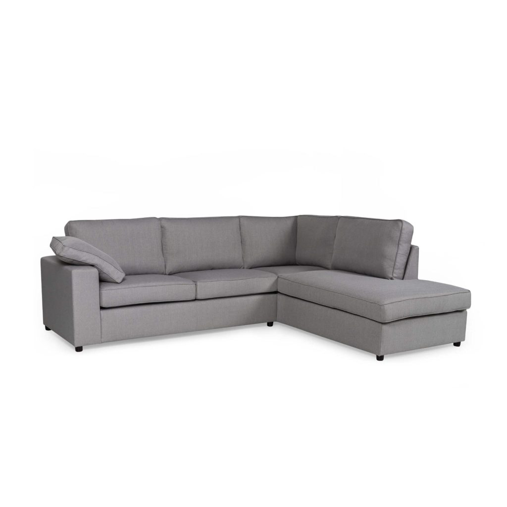 Alton Fabric Corner Sofa in Silver