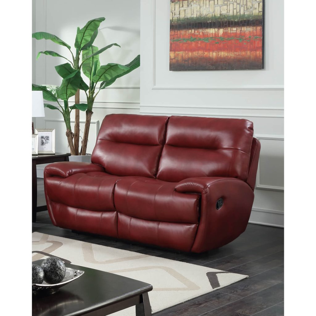 Bailey Recliner LeatherGel & PU 2 Seater Red