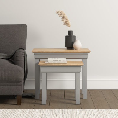 Bordeaux Grey Nest of 2 Tables