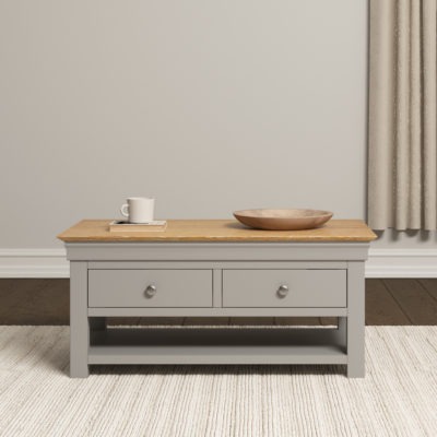 Bordeaux Grey Painted  2 Drawer Coffee Table