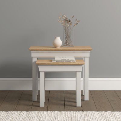 Bordeaux  Ivory Nest of 2 Tables