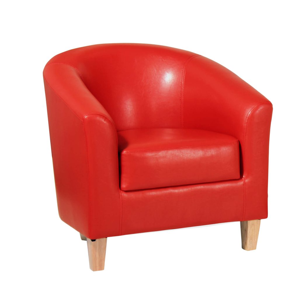 Claridon 1 Seater Sofa PU Red