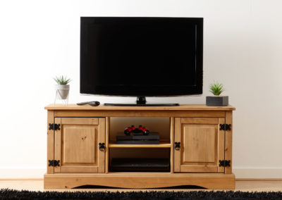 Corona Pine  2 Door 1 Shelf Flat Screen TV Unit