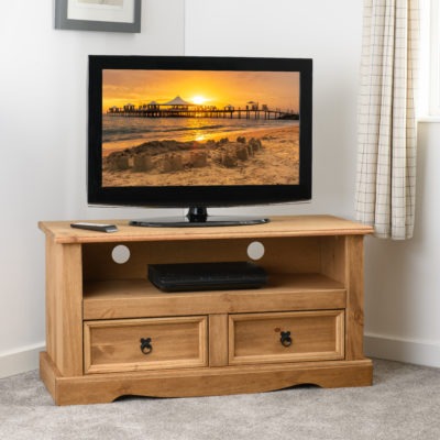 Corona Pine 2 Drawer Flat Screen TV Unit