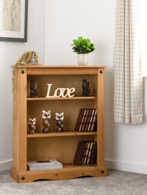 Corona Pine Low Bookcase