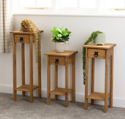 Corona Pine Plant Stands (Set of 3)