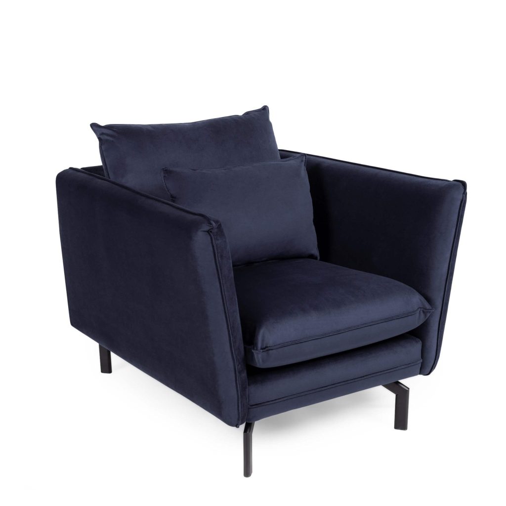 Elford Fabric Chair in Navy