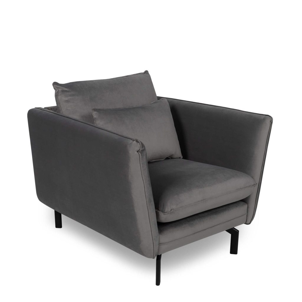 Elford Fabric Chair in Grey