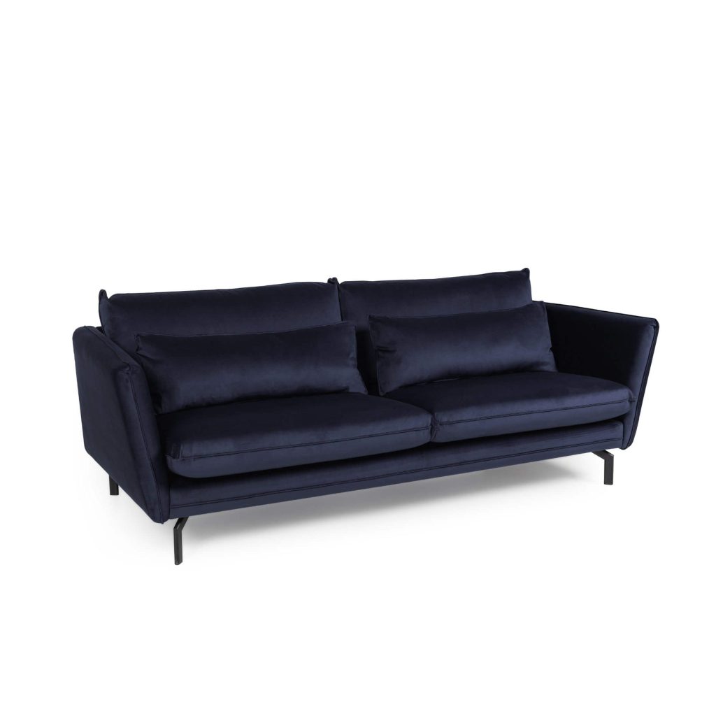 Elford Fabric Sofa 3 Seater Sofa in Navy