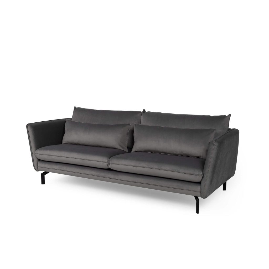Elford Fabric 3 Seater Sofa in Grey