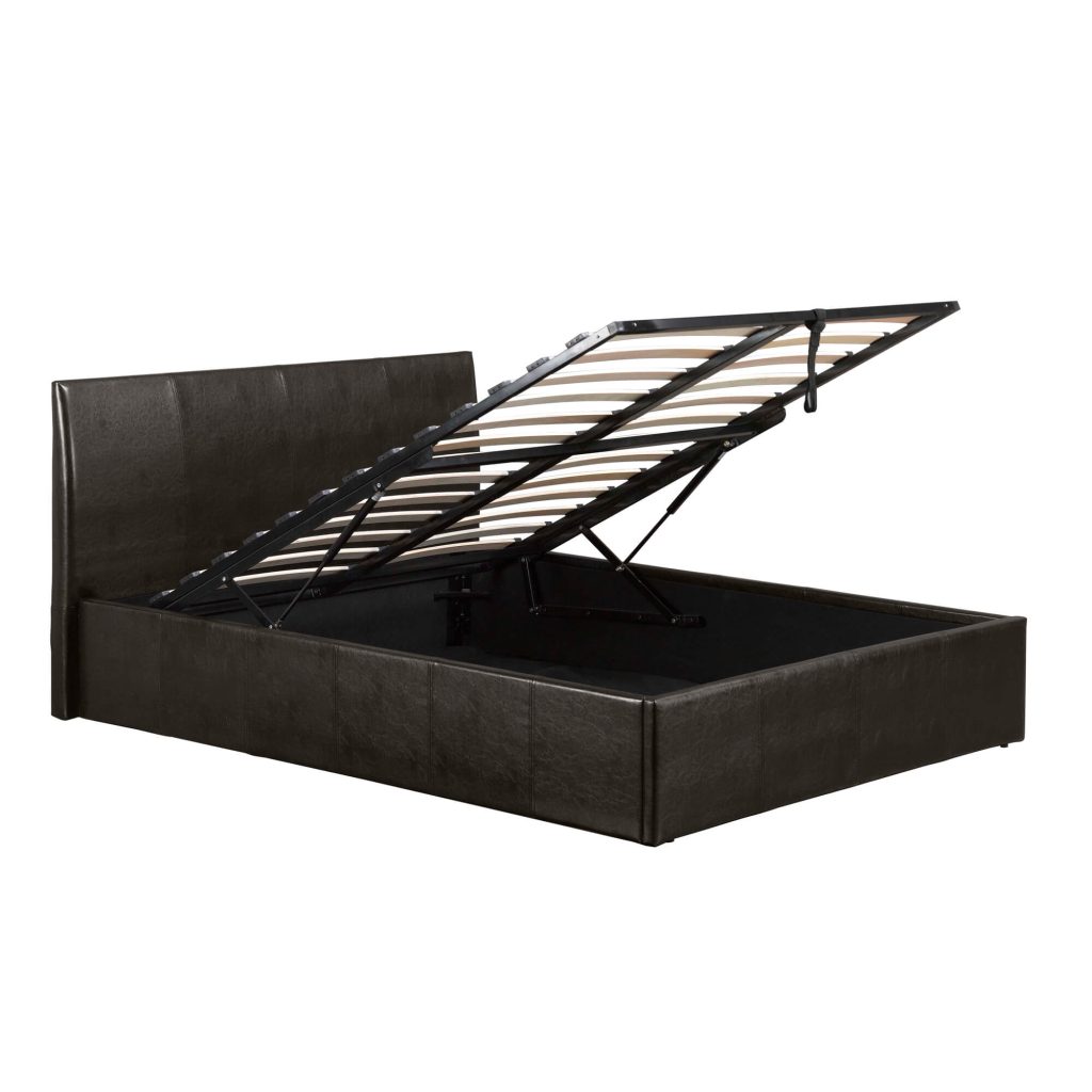 Fusion Storage PU Single Bed Brown