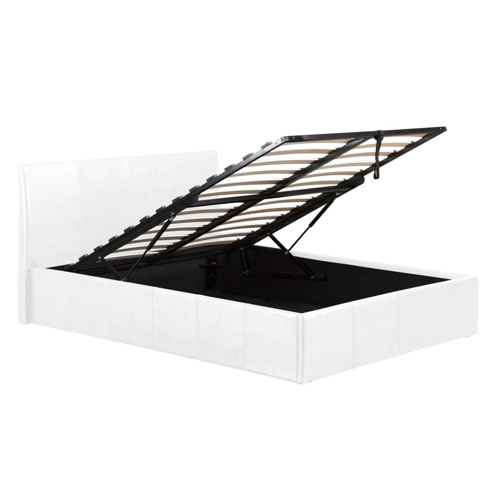 Fusion Storage PU Double Bed White