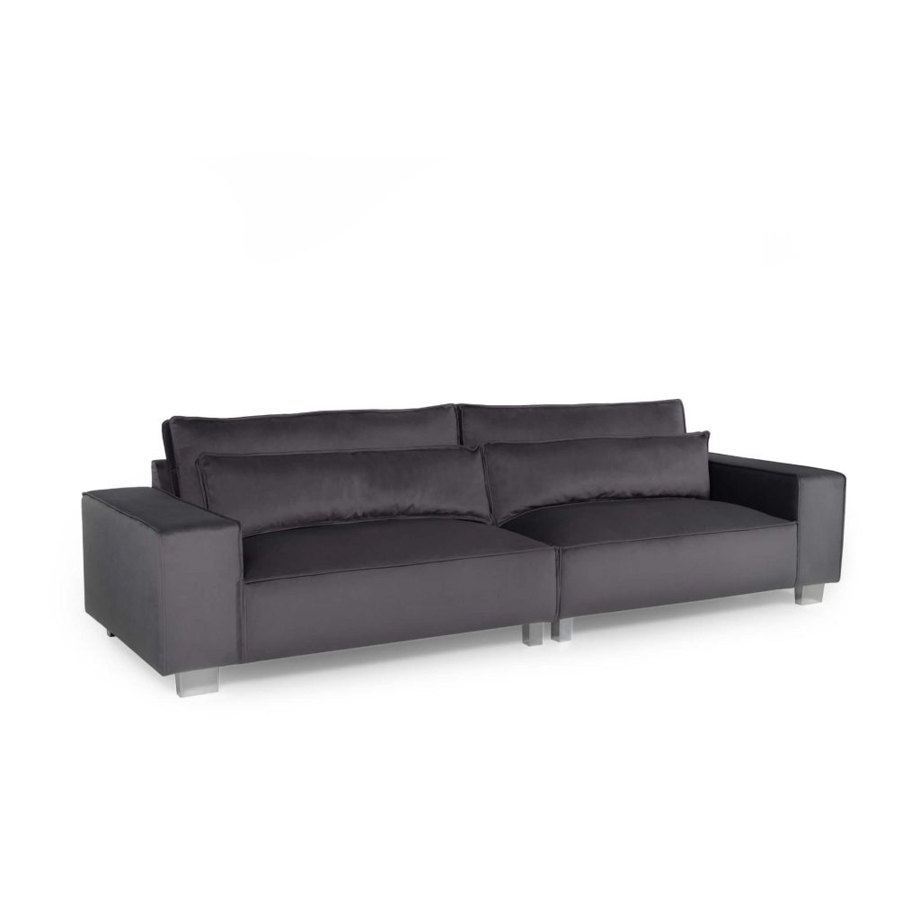 Harleston Fabric 4 Seater Sofa with Steel Feet
