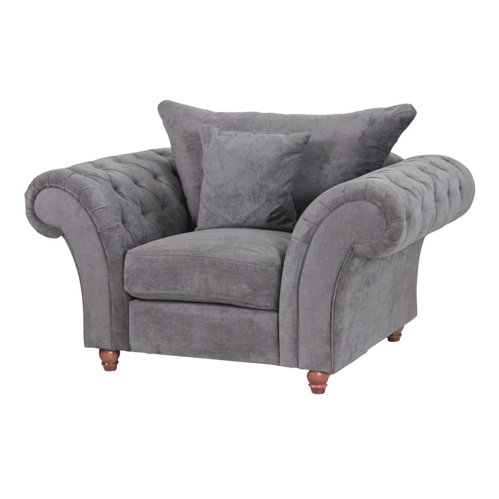 Huntley Grey Fabric Chair