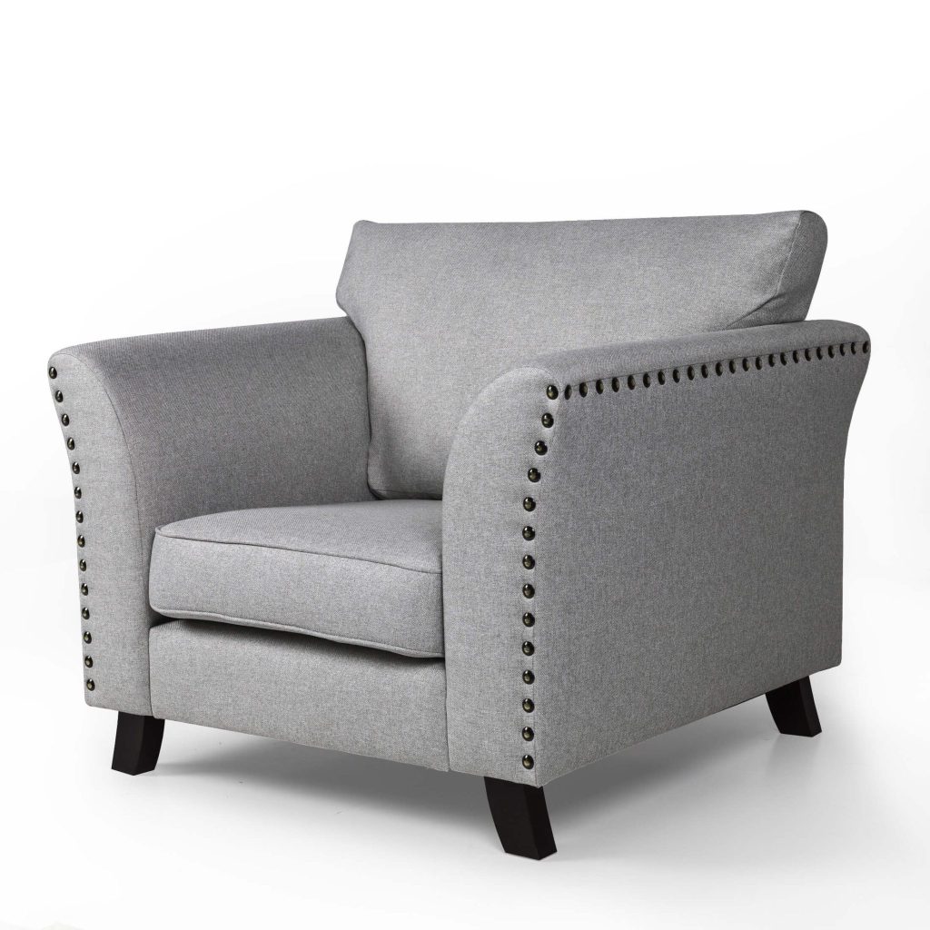 Linton Fabric Chair in Grey