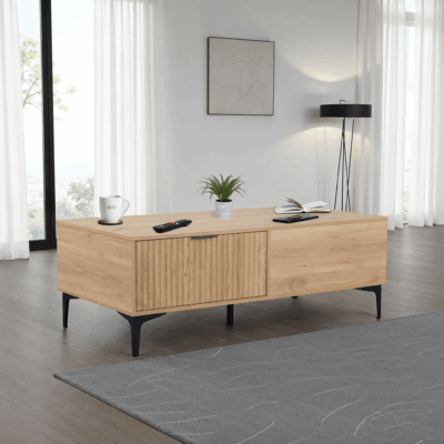 Miami Oak Effect  2 Drawer Coffee Table