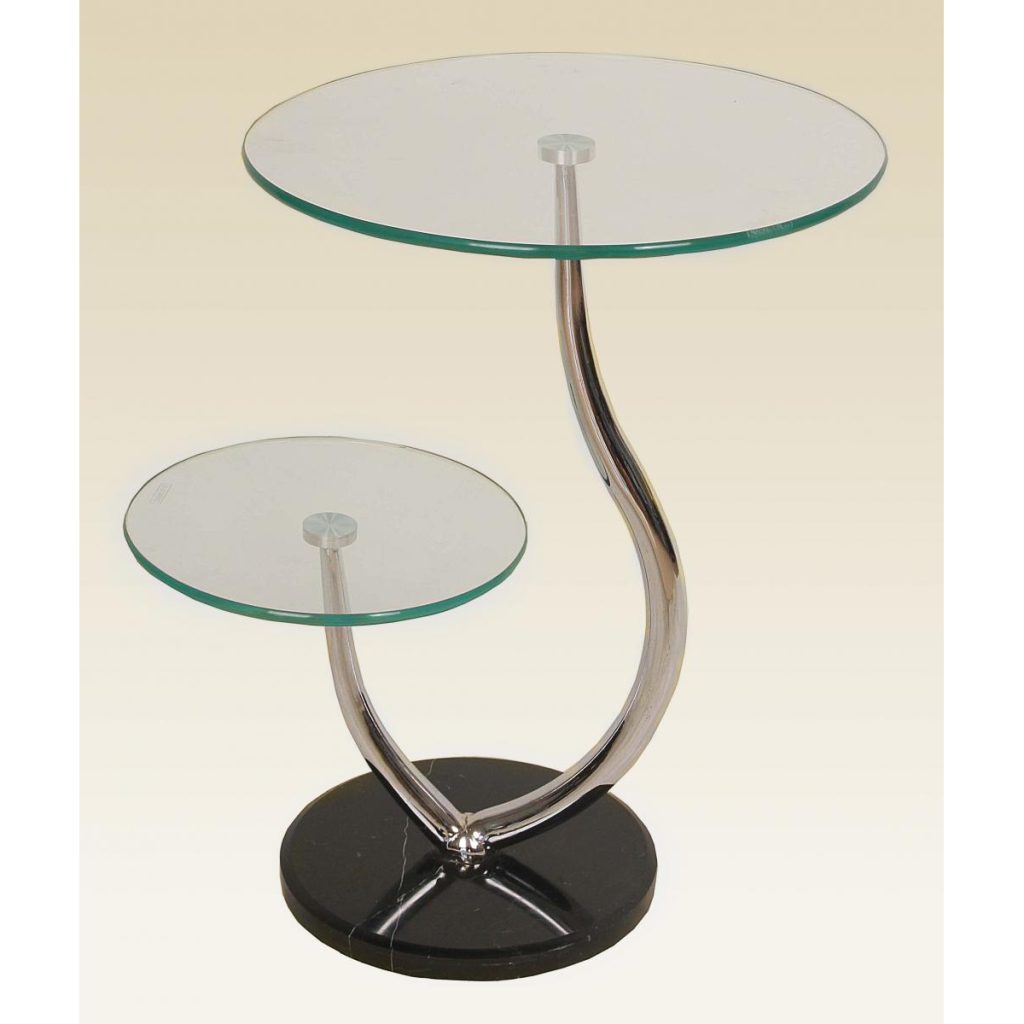 Oxshott Telephone Table Clear Glass (Sold in pairs)