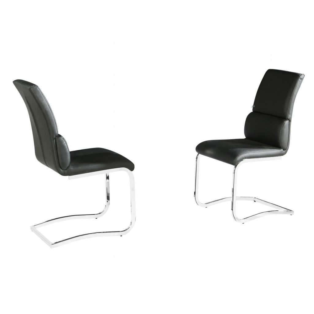 Phoenix PU Chairs Chrome & Black(Pair)