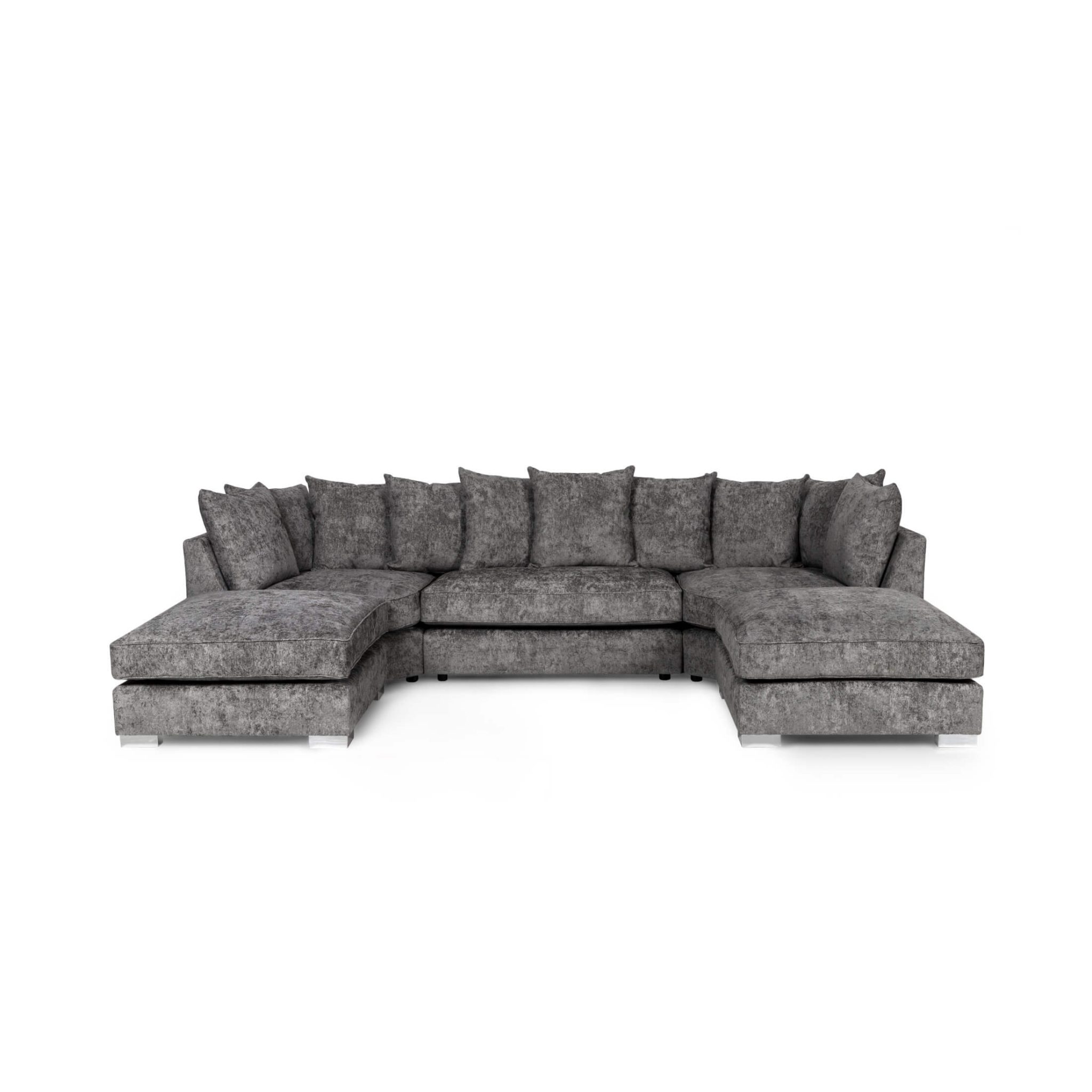 Repton U Shaped Fabric Sofa Grey Buy Home Furniture