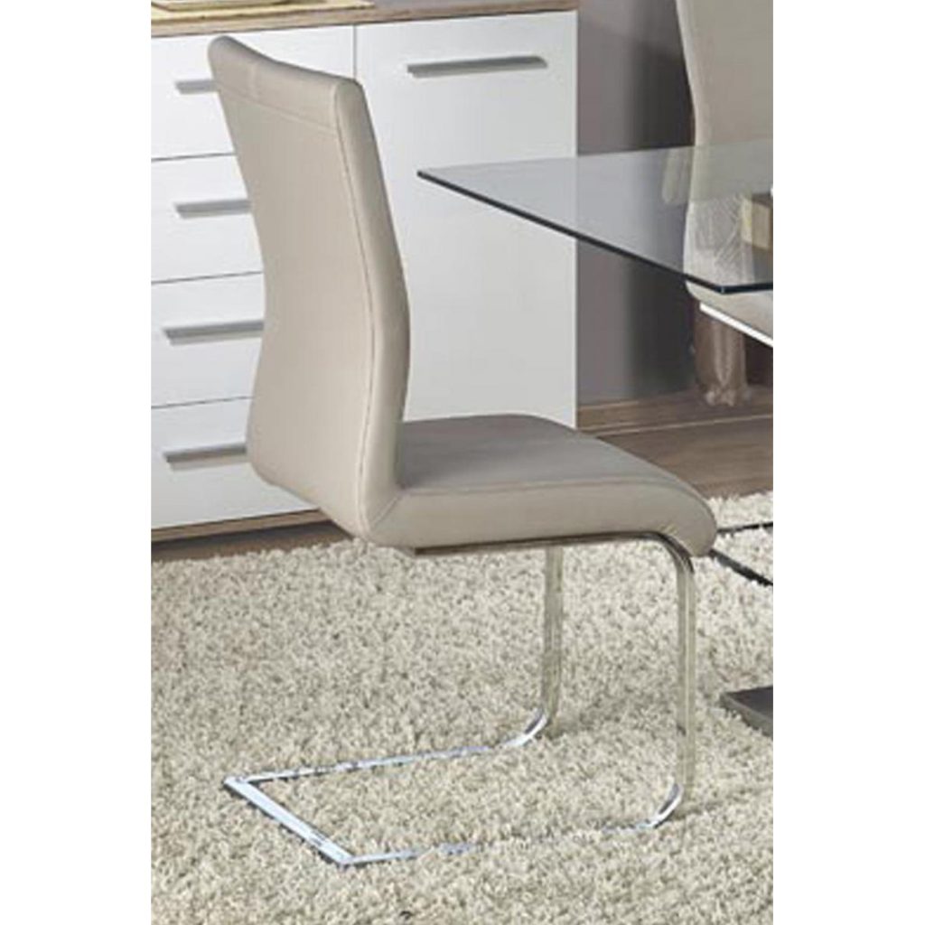 Simone PU Chairs Chrome & Grey (pairs)