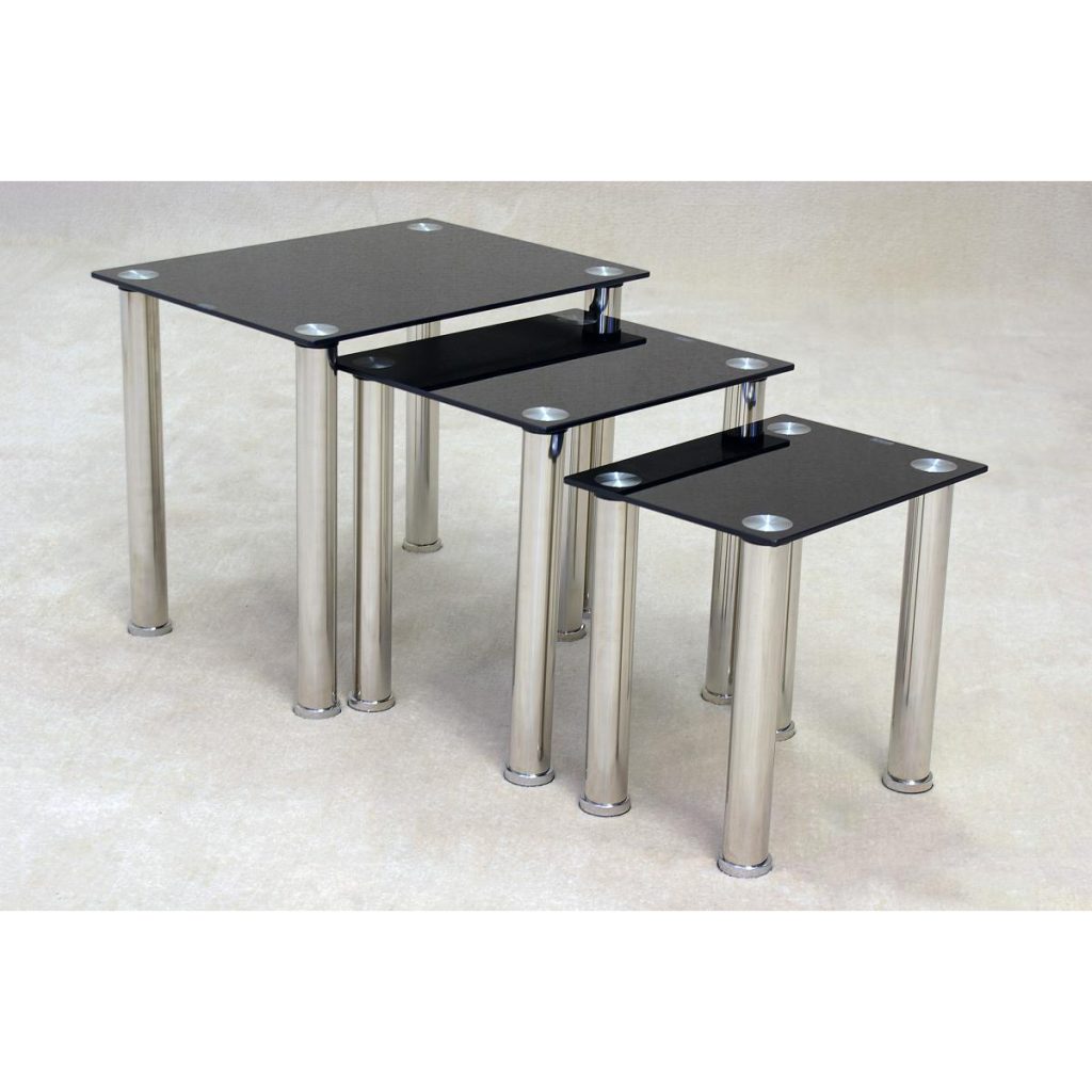Togo Black Nest of Tables