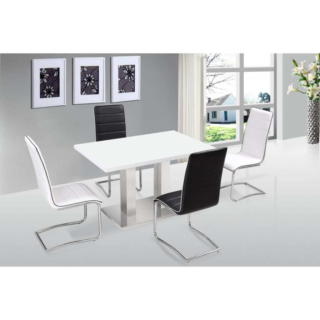 Walton PU Dining Chair Chrome (Set of 4)