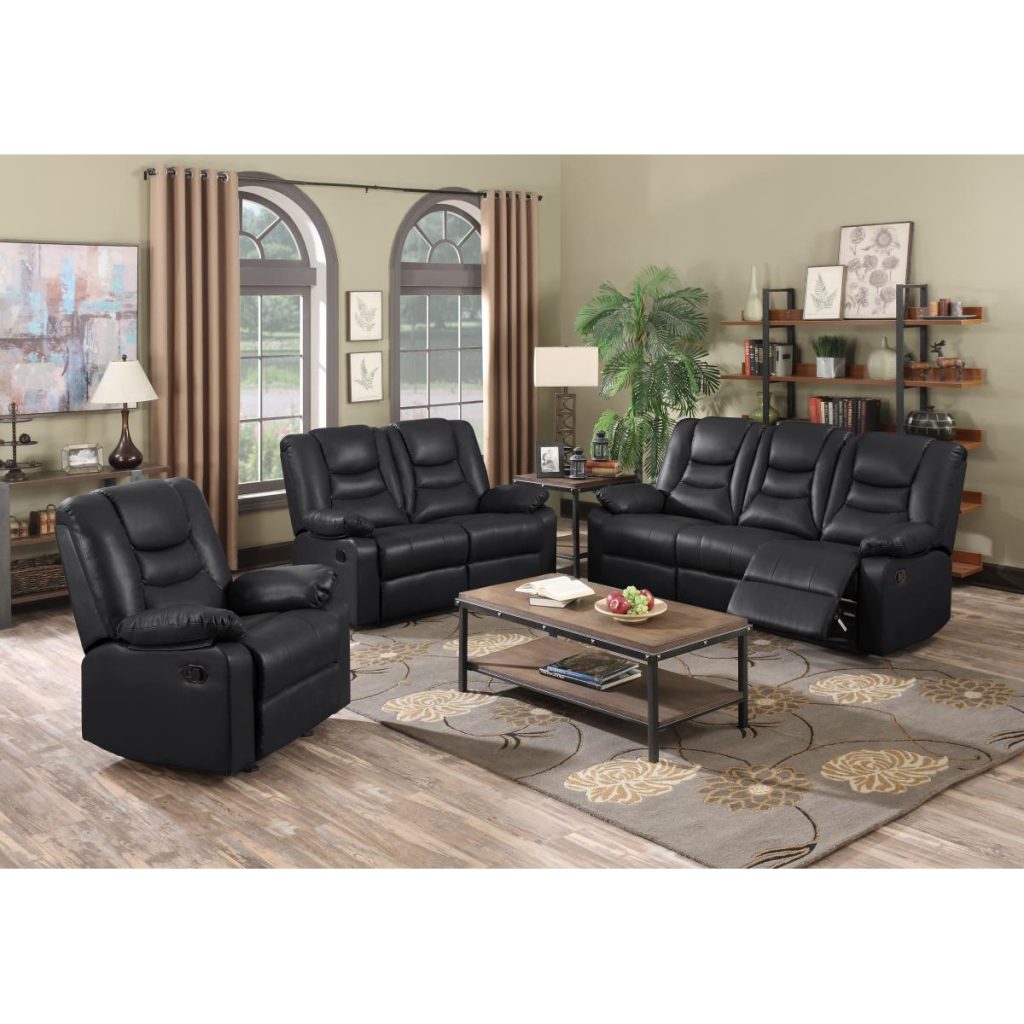 Kirk Recliner LeatherGel & PU 2 Seater Cappuccino